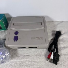 Super Nintendo Jr. Junior SNES System Console Cords Controller Bundle Lot