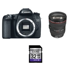 Canon EOS 70D DSLR Camera w/24-105mm Lens  32GB SDHC Card
