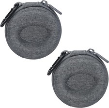 2 sztuki szare pudełko na zegarki: gąbkowa podszewka, wodoodporna i przenośna z karabińczykiem (szary)