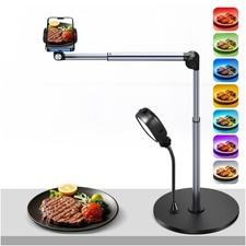 Overhead Phone Mount with RGB Light, Phone Holder for Content Creators, Flexi...