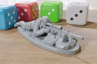 Russian PMC Sniper - Modern Wargaming Miniatures for Tabletop RPG - 20mm / 28mm
