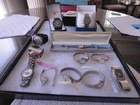12 Vintage MEN's LADY's WRIST WATCH LOT WORKING PARTS REPAIR SEIKO TIMEX BULOVA