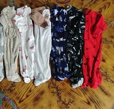 6 Pairs Of 6 Months Footed Sleeper One Piece Pajamas