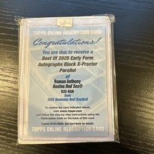 2025 Bowman’s Best - Roman Anthony Black X-Fractor Auto /10 Red Sox SSP