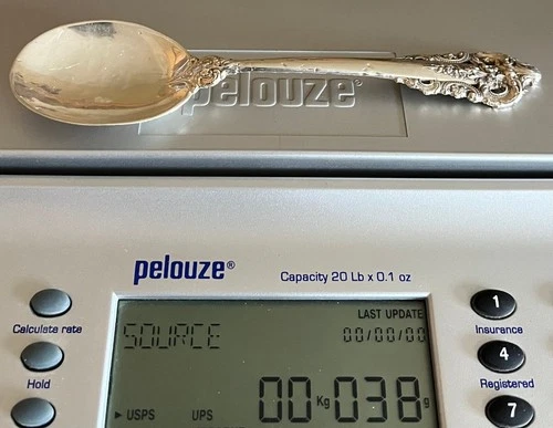 Vintage Wallace Sterling Silver "Grande Baroque" Soup Spoon (1.3 Oz -38 Grams)