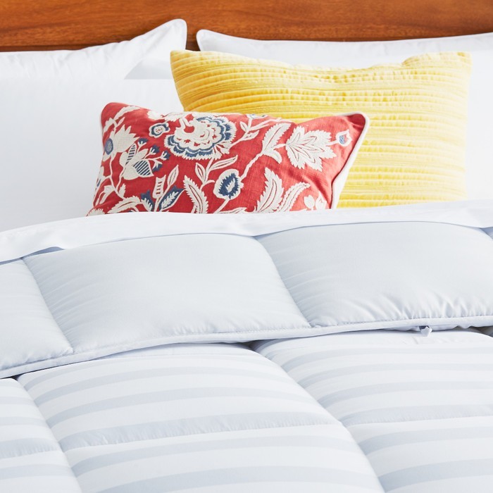 Linenspa Comforter Duvet Insert, Grey/White Down Alternative All Season FULL