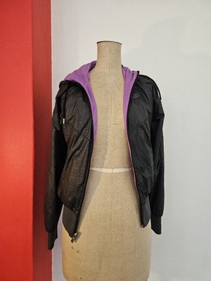 NIKE Reversible Jacket Black Purple Windbreaker Yoga Fitness Streetwear Size M