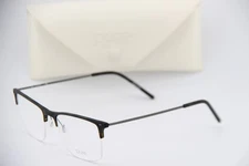 NEW PURE BY AIRLOCK 2004 002 BLACK GUNMETAL AUTHENTIC FRAMES EYEGLASSES 53-19