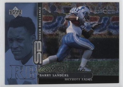 1998 Black Diamond Rookie Edition Sheer Brilliance /2000 Barry Sanders HOF o7m
