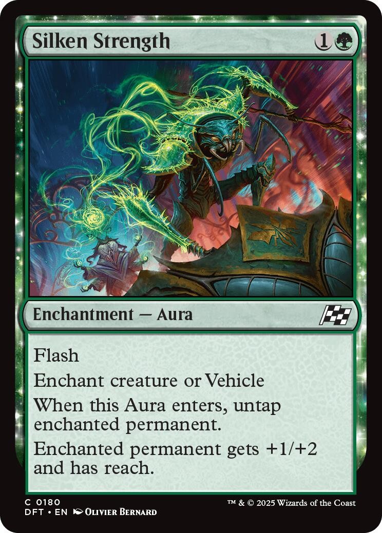 Silken Strength Common 180 DFT Aetherdrift Near Mint NM Magic