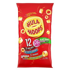 Hula Hoops Family Variety Snack Pack 144g (Pack Of 4) - Delicious Variety Pack