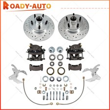 For 1954-1956 Ford Cars Drilled And Slotted Rotors 11 Disc Brake Conversion Kit