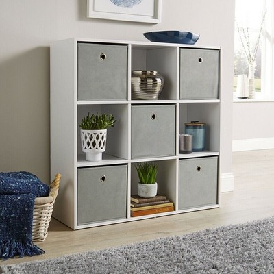 Aufbewahrungswürfel 9 Regal Bücherregal Holz Vitrine Organizer Möbel Weiß