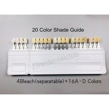 Dental Bleached Shade Guide Bleach Chart Teeth Whitening Based Vita 20 Colors