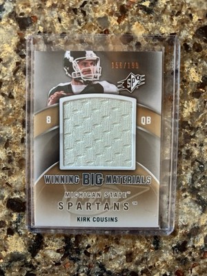2012 SPx Kirk Cousins Winning Big Materials /199 Michigan State / Raiders RC