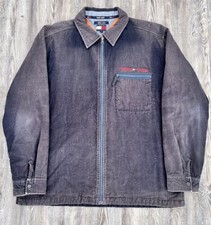 VINTAGE Tommy Jeans Corduroy Jacket Faded Blue Size Large K2