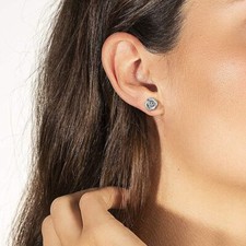 Pendientes De Estrella De Plata 925 Con Tachuelas De Circonitas