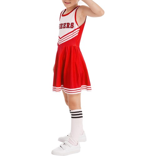 Kids Girls Cheerleading Outfits Dance Costume Dress Uniform Dress Up Party - Picture 15 of 130
