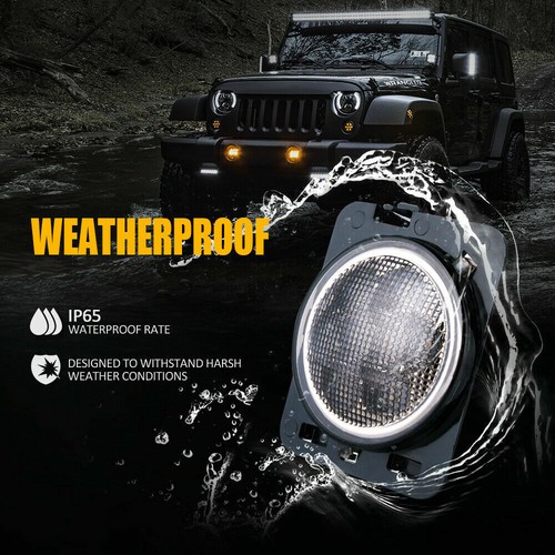 Xprite Front Fender Amber LED Side Marker Lights for 2007-2018 Jeep Wrangler JK - Bild 6 von 7