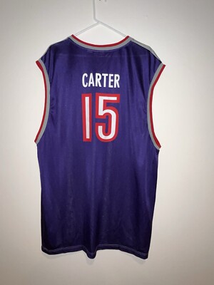 Toronto Raptors #15 Vince Carter Vintage Basketball Jersey Sz 2XL