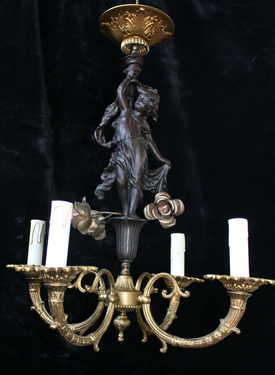Vintage 1960s Brass figural floral chandelier lamp | eBay Vintage 1960s Brass figural floral chandelier lamp | eBay