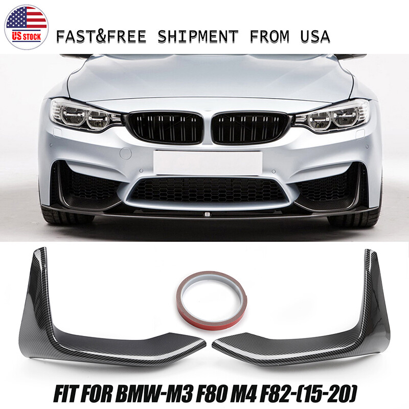 Carbon Fiber Pair For BMW F80 M3 F82 F83 M4 2015-2019 Front Bumper