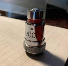 Vintage Vickers Microscope Objective Lens 100x Magnification NA1.3 Oil Immersion