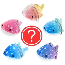 Cute Whale Shark Plush Keychain Japan Gashapon Toy 1 Random Charm Figure