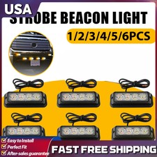 Led Amberwhite Marker Side Flash Emergency Light Strobe Bar Kit Tow Truck