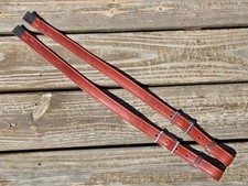 CWD Pelle Marrone Nylon Foderato Inglese Dressage Stirrup Leather - 65 cm - Nuovo senza etichette!