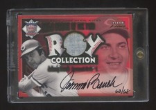 2001 FLEER Johnny Bench AUTOGRAPH JERSEY ROY COLLECTION #ED 63/68 SUPER RARE HOF