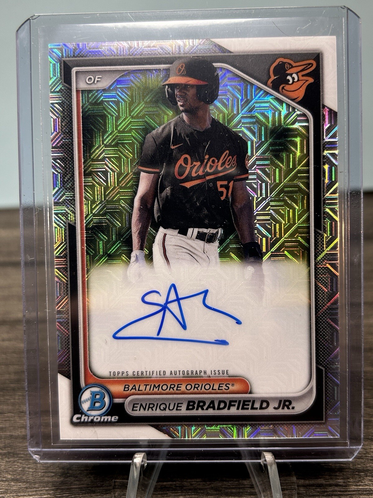 Enrique Bradfield Jr Auto 2024 Bowman MEGA BOX Mojo BMA-EB Orioles