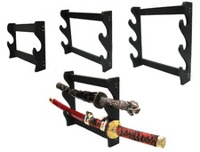 Wandhalter Schwerthalter Schwertst&auml;nder  f&uuml;r 1, 2 oder 3 Samuraischwerter