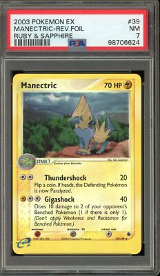 Pokemon Manectric EX Ruby & Sapphire Reverse Holo #39 PSA 7 | eBay