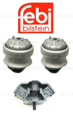 Set of 2 Engine Mounts L+R w/ Transmission Mount FEBI for Mercedes 260E 300D