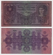 Austria - 1925 - 10 Schilling - VG  - #CO1977