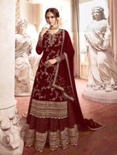 SALWAR KAMEEZ PAKISTANI INDIAN WEDDING PARTY WEAR DRESS BOLLYWOOD SHARARA SUIT