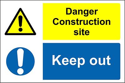 Caution Trip Hazard Safety Sign -1.2mm Rigid Plastic 300mm X