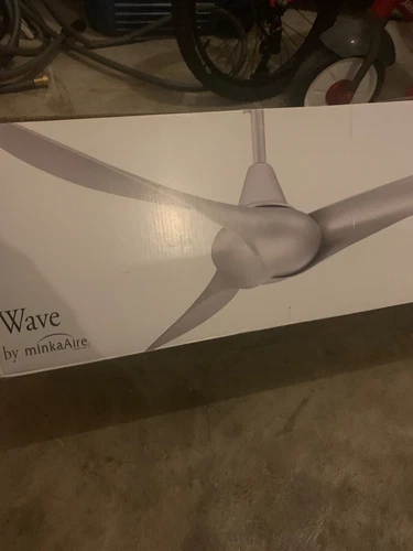 Minka-Aire F843-WH Wave 52''  3 Blade Ceiling Fan with Remote Control, White - Picture 1 of 2