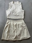 <!--F#f_0-->Recess Clarkson Crop Bra Pickleball Athletic Tank And Skirt Cream Size Medium<!--F/-->