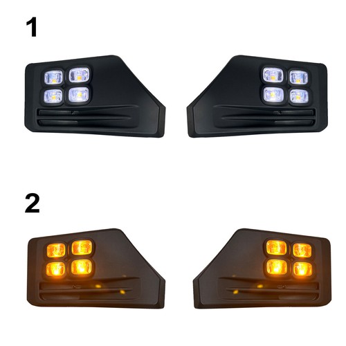 Pair Fog Lights 4-Eyes Bi-color LED Lamp For 2019-2024 Toyota Rav4 Adventure/TRD - Picture 6 of 21