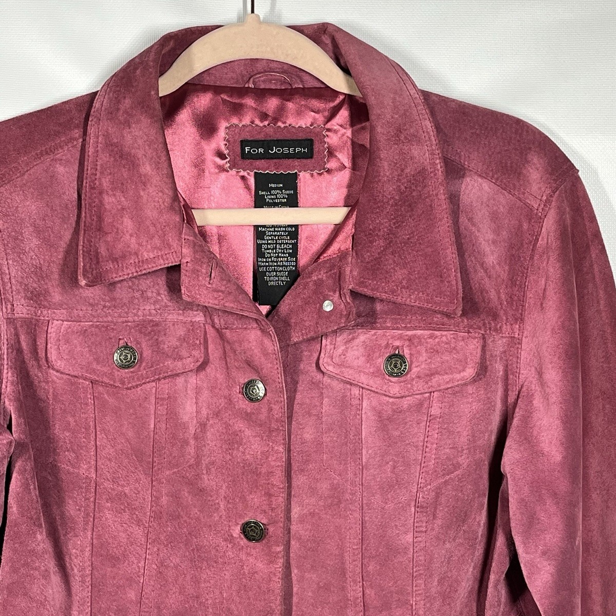 ジャケット JOSEPH Women Jackets JP001719 BROWN For Joseph Suede Button-Up Jacket Womens Size S Beige | eBay