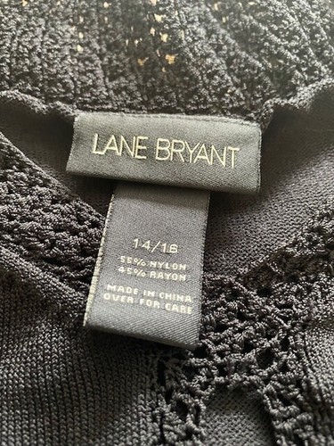 Lane Bryant black Tank top 14/16 Croched Neckline and Trim - Picture 6 of 6