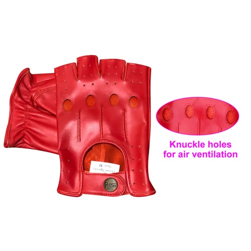PSS Hombre Medio Dedo Cuero Conducción Ciclismo Exterior Verano Guantes Mitones 309 - Imagen 32 de 58