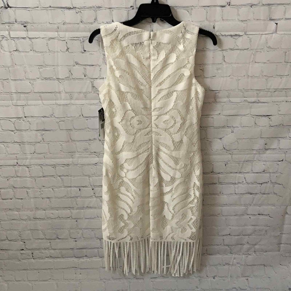 NWT JULIA JORDAN Lace Sheath Dress With Fringe Hem | eBay