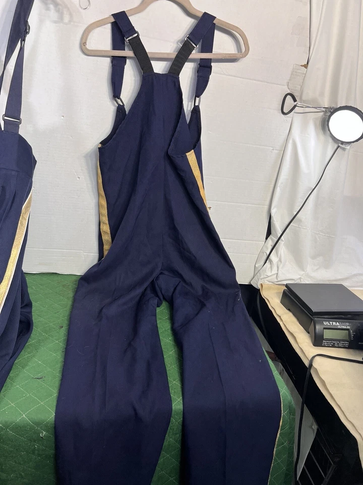 6 Uniformes de Banda de Marcha Escolar De Colección Azul Baberos Pantalones Mono Disfraz Foto 3 de 4