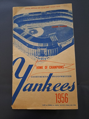 New York Yankees 1956 Official Program and Scorecard #2 | eBay