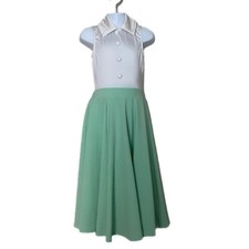 Weissman Dance Costume Mint Green White Mid Length Pageant Dress Size 1C