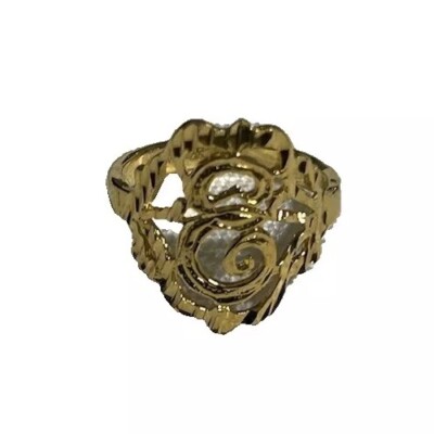 22 Karat Gelbgold Lagenlook Ring später ''E'' Damen Gr. 7,25 Vintage Neu 2,4 g