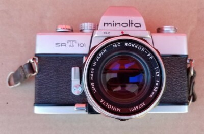 Minolta SRT 101 SLR 35mm Camera with 55MM F1;7 MC PF Rokkor Lens